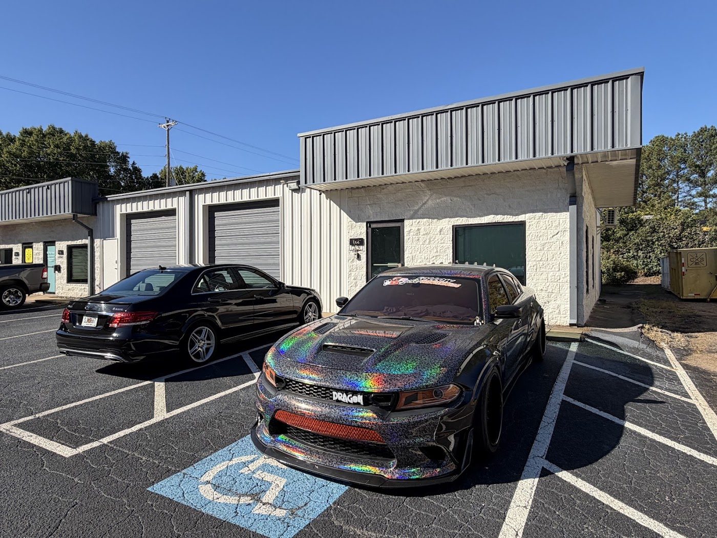 Outside the shop
